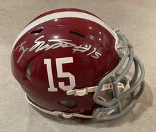 Ty Simpson SIGNED Alabama Crimson Tide  Football Mini Helmet w/ Fanatics COA