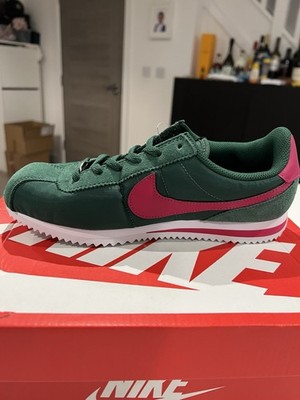 Nike Cortez modische Damen-Turnschuhe in Grün & Pink   5 UK