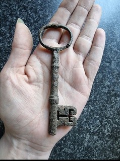 Mittelalter / Post Mittelalter Schlüssel Eisen Metallfund Fund Antik