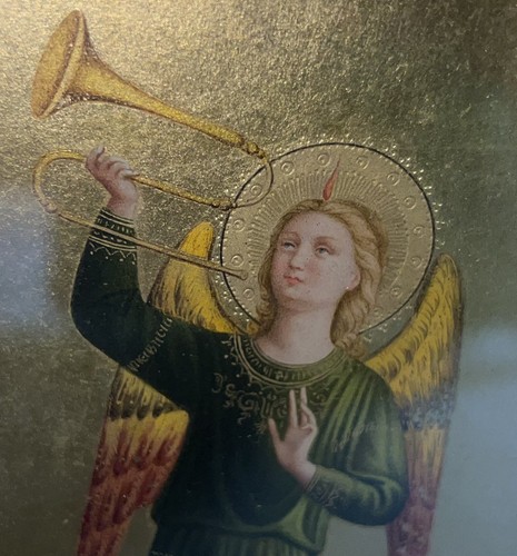 Antique 19th C Religious Icon Paintings Angels Musicians After Fra Angelico - Picture 17 of 24