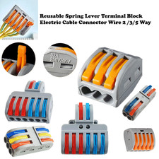Electrical Connectors Wire Block Reusable Terminal Block With Testing Hole