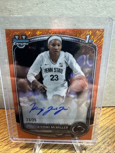 2025 Bowman Topps Chrome Kiyomi McMiller Auto /25 Orange Shimmer