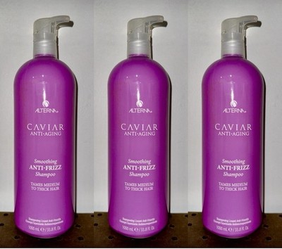 3 ALTERNA CAVIAR ANTI-AGING SMOOTHING ANTI-FRIZZ SHAMPOO 33.8oz TAMES THICK HAIR
