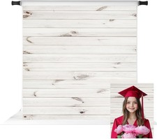 Kate White Wood Horizontal Texture Photo Backdrop 8x8ft WOOD 3