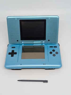 Nintendo DS Launch Edition Turquoise Blue Handheld System With Stylus No Charger