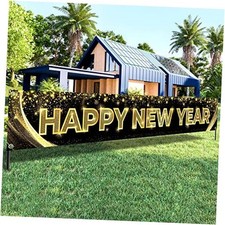 Large Happy New Year Yard Sign - 120x20 Inch Happy New Year Banner 2022 