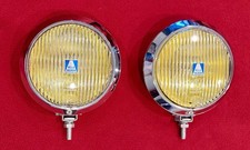 1960s Hella 144 Amber Fluted Fog Lamps Mercedes Bmw Vw Porsche German Bright