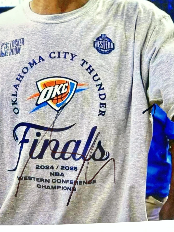 Shai Gilgeous Alexander Signed 8x10 Photo 2025 NBA Finals MVP JSA COA - Image 2 of 3