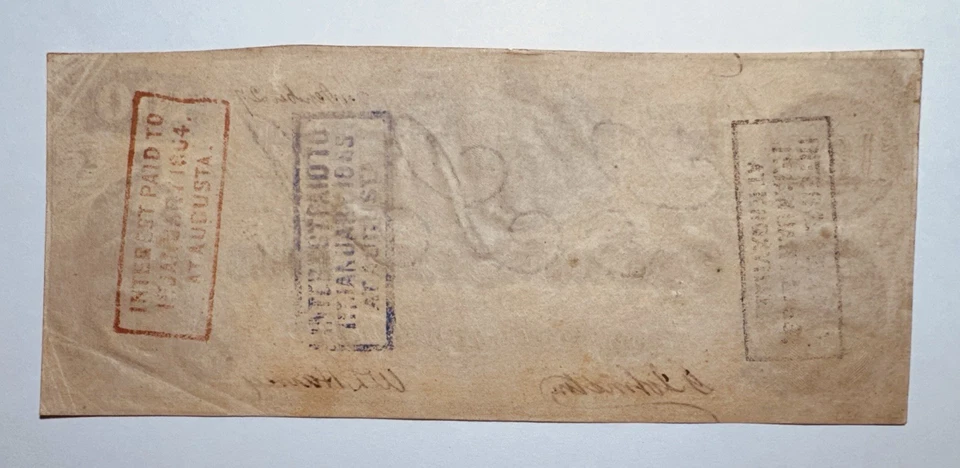 1862 $100 Confederate States of America Note T41 CSA Watermark - Image 2 of 2