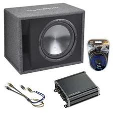 Fits Nissan Rogue 08-17 Harmony Single 12" Loaded Sub Box Enclosure & CXA400.1