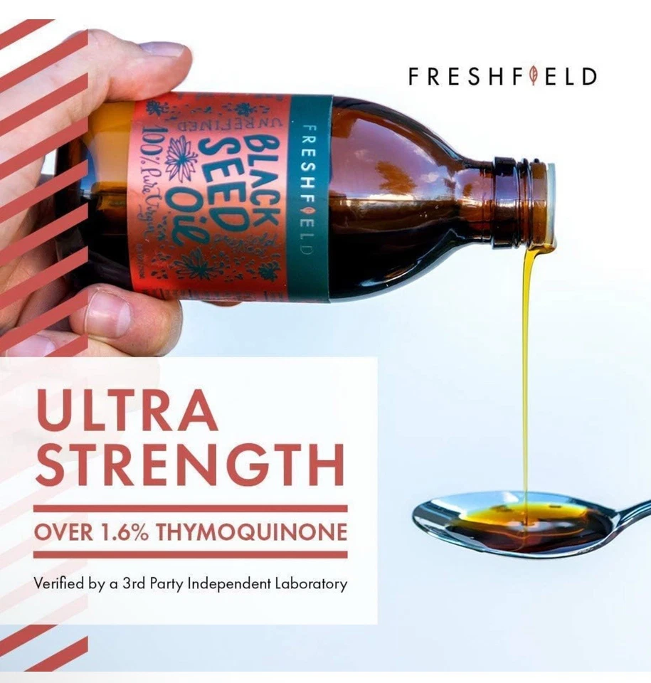 1 Black Seed Oil Cold Pressed Nigella Sativa Unrefined Omega 3-6-9 8oz Glass BTL - Image 3 of 4