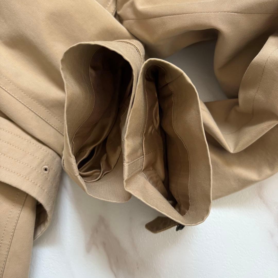 Burberry Trench Coat Beige Cotton With Check Pattern Size 36 For Women thumbnail 9