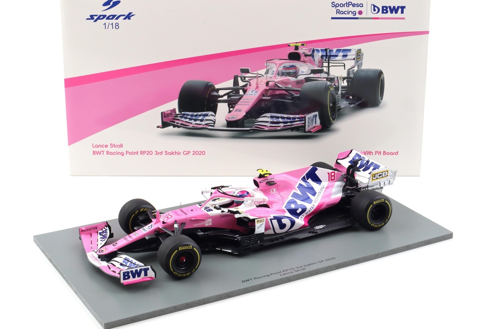 Spark 1:18 F1 BWT Racing Point RP20 #18 3rd Sakhir GP 2020 Lance Stroll