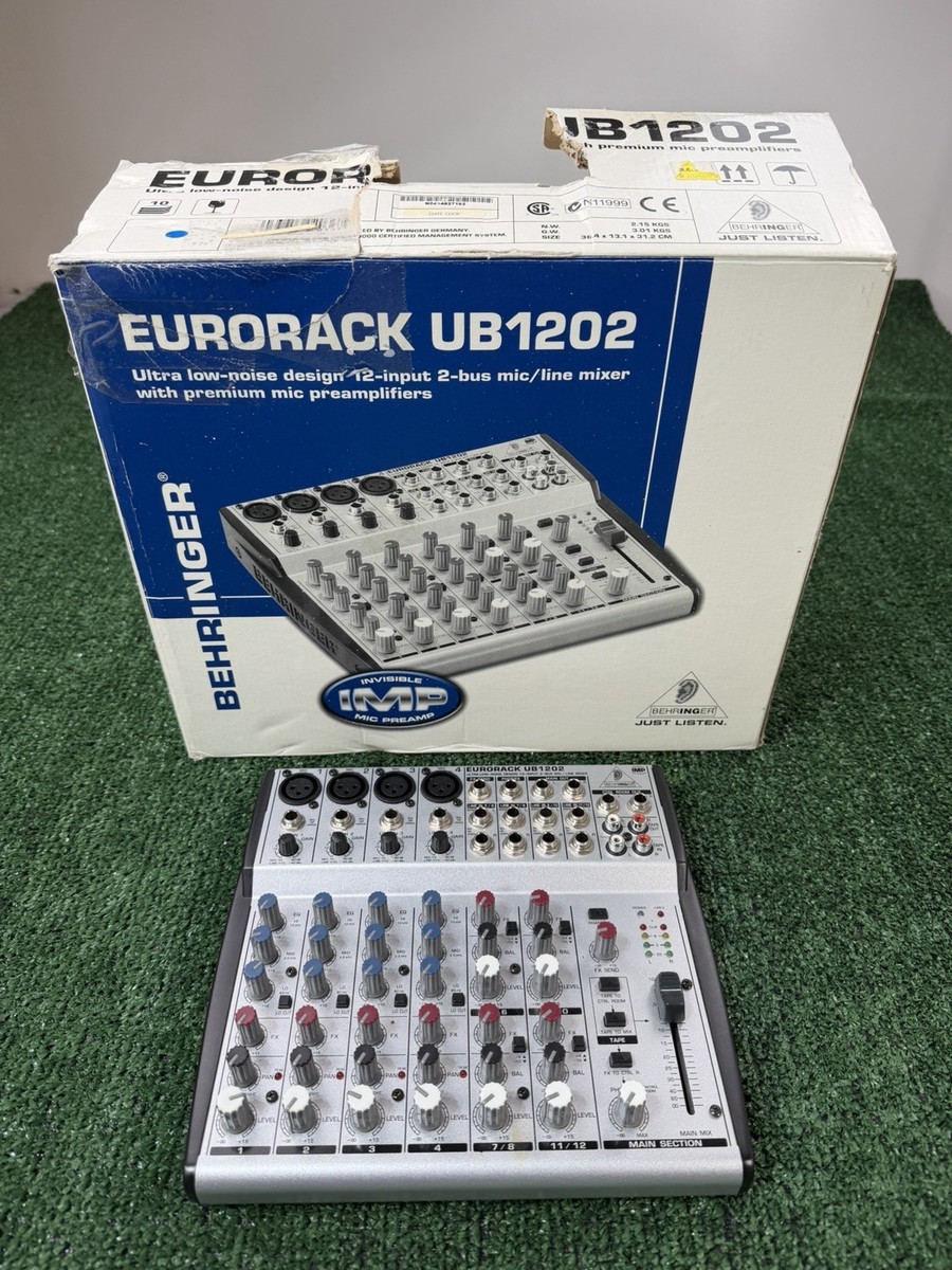 Behringer Eurorack UB1202 12 Input Mic / Line Mixer No Power