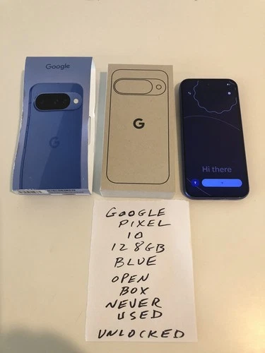 Google Pixel 10 - 128 GB - Blue, Open Box, Unlocked, Never Used.
