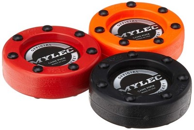 MyLec Hockey Pucks for Outdoor Hockey, Made with PVC, Hockey Stuff with Graph...