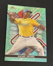 2022 Topps Finest Aqua Shimmer Refractor /175 Rafael Devers #38 Boston Red Sox