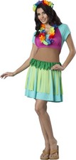 Adult Hawaiian Hula Apron Adult Costume Womens Holiday Costumes