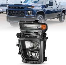 Halogen Headlight Assembly for 2020-2023 Chevy Silverado 2500HD 3500HD Factory S