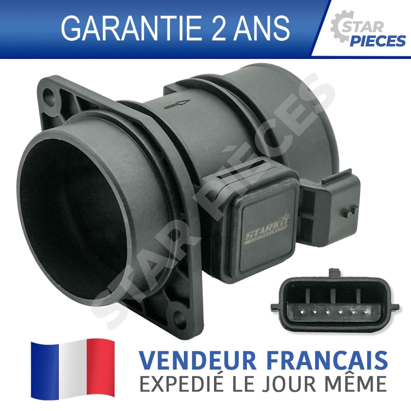 Débitmètre d'air dCi référence H820030000 pour rechange Master, Trafic et Kangoo