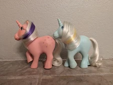 Vintage G1 My Little Pony Unicorns Twilight And Sunbeam  1983