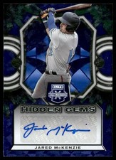 Jared McKenzie 2023 Panini Elite Extra Hidden Gems Blue Signatures #HG-JMK