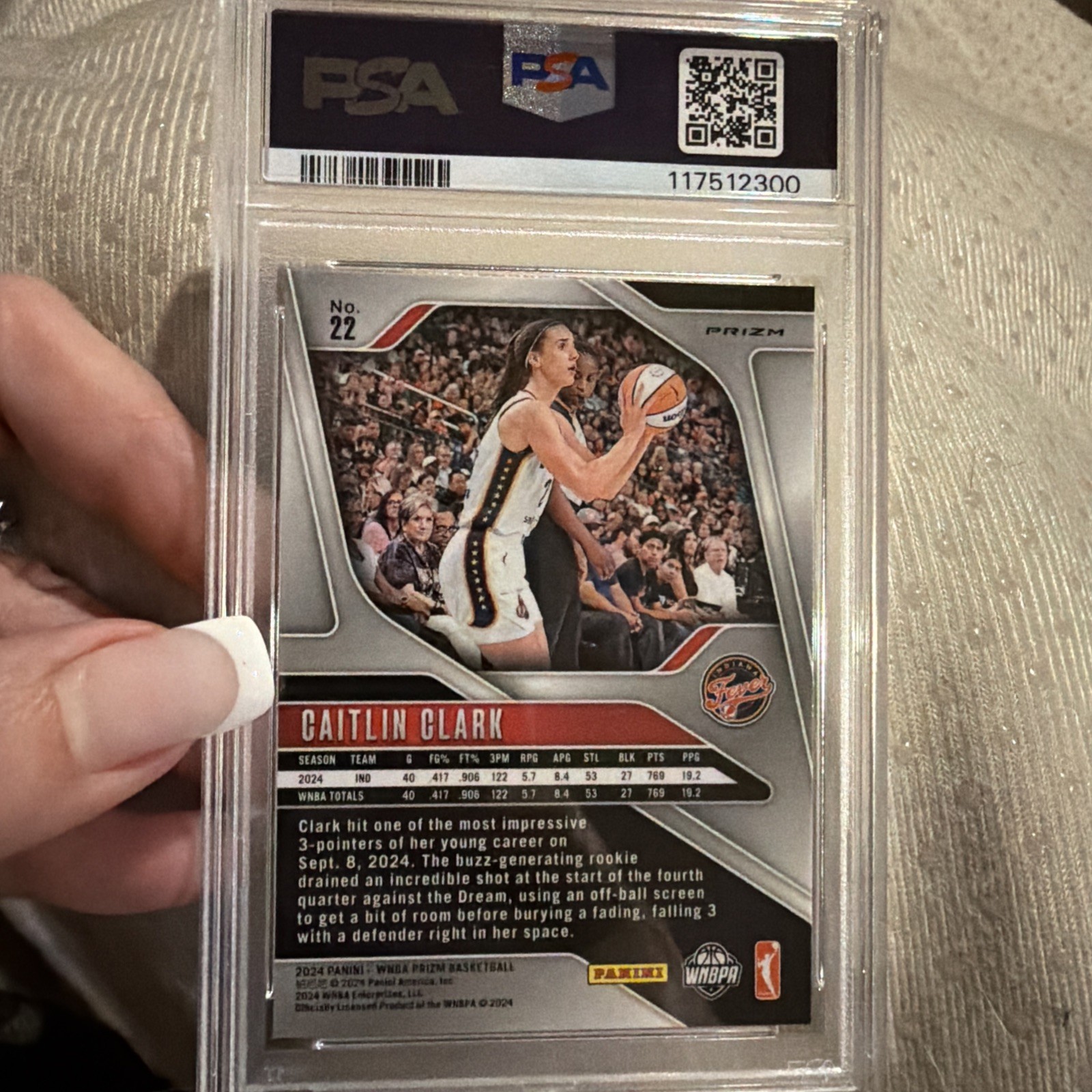 2024 PANINI PRIZM WNBA ORANGE ICE #22 - CAITLIN CLARK - ROOKIE RC PSA 10 GEM MT  view 8