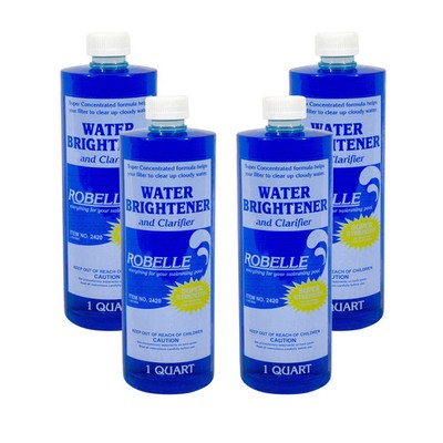 Robelle Swimming Pool Brightener & Clarifier Chemical - 4 Quarts