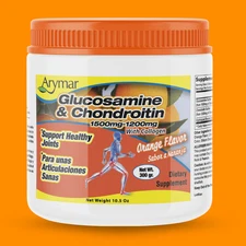 Arymar Glucosamine & Chondroitin Powder, Orange Flavor, 10.58 fl oz