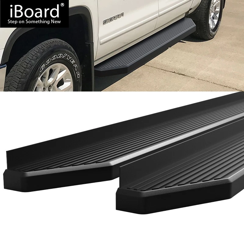 APS Running Board Black 6" Fit Chevy Silverado GMC Sierra Crew Cab 07-18 — 第 2/4 张图片