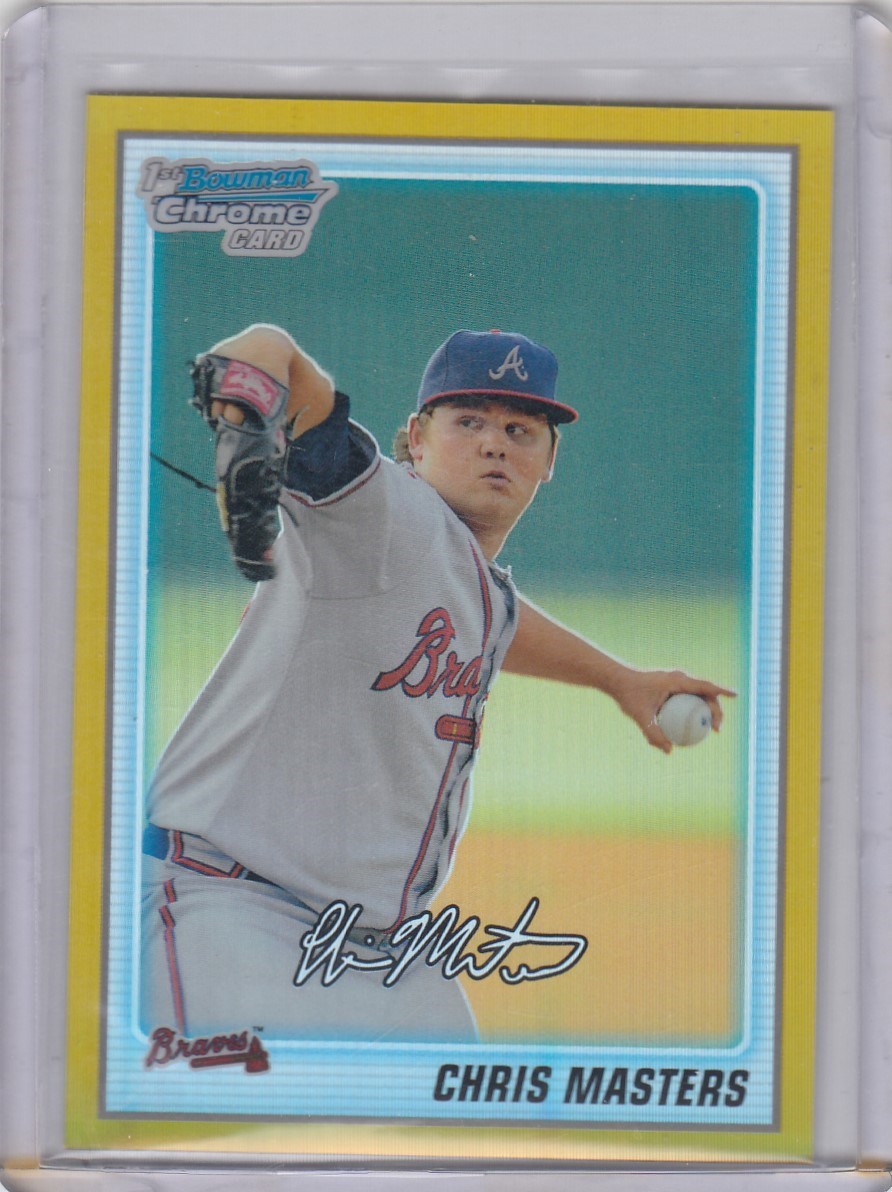 2010 Chris Masters Bowman Chrome Prospects ROOKIE GOLD REFRACTOR /50 - #131