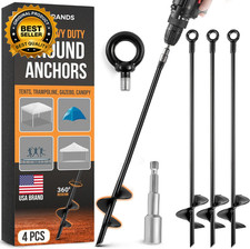 Ground Anchors Screw In Heavy Duty for High Winds Ground Stakes
