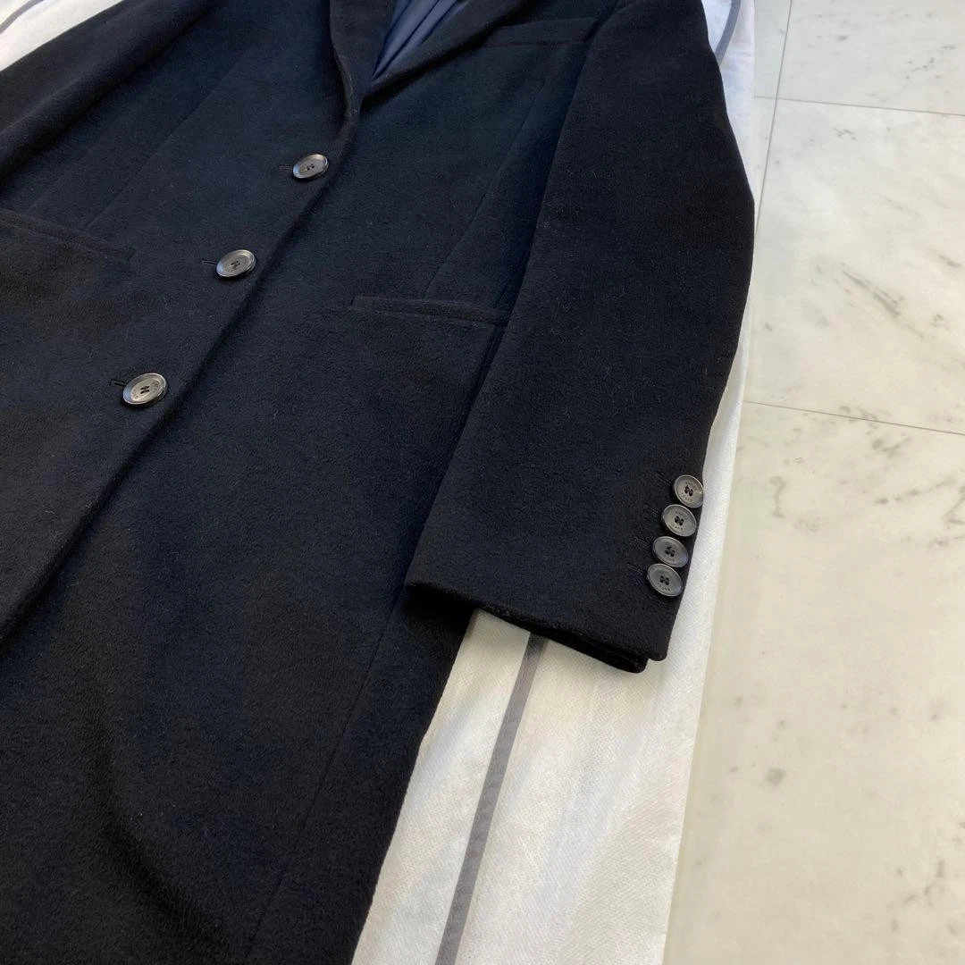 Gucci Cappotto Chesterfield Lana Nero Dal Giappone