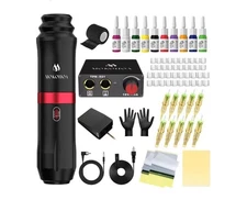 Tattoo Gun Kit Complete Kit, Machine for Standard, Black 