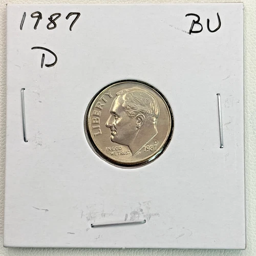 1987-D Roosevelt Dime BU (Brilliant Uncirculated) Denver Mint