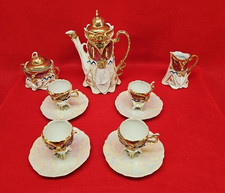 Vtg Bavaria Germany B Mark Porcelain Tea Set Gold Red Lustre READ Discription