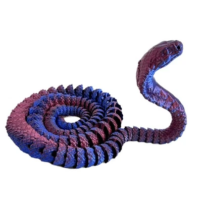 SODIAL 3D-Gedruckte Schlange, Bewegliche Schlange, Echte Bedruckte Schlange, Handg3132