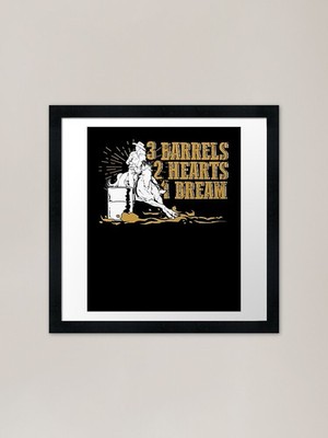 Barrel Racing Barrel Race Racer GIF gerahmtes Wandbild Poster Leinwanddruck Bild