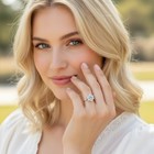 925 Sterling Silver Ring 5mm Natural Topaz Gemstone Zircon Snowflake Handmade — photo 2