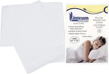 Linteum Textile Supply White Pillowcase Cover King Size (20x36in), 