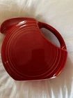 Fiesta Red Ceramic Pitcher Glossy Solid Pattern with Handle