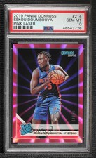 2019 Donruss Rated Rookie Holo Pink Laser 19/50 Sekou Doumbouya #214 PSA 10 02sw