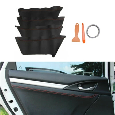 4pcs Leather Car Inner Door Panel Cover Pad For Honda Civic 10th Gen 2016-2021 - Image 1 of 4