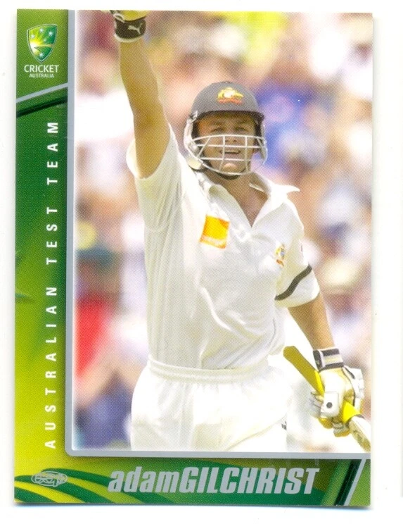 2003 2004 Australian Cricket Test Team Card 5 Adam Gilchrist - Image 1 of 1