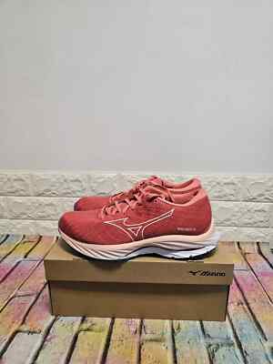Mizuno Wave Rider 26 Straßenlaufschuhe UK 4 Damen UVP 160£ Spiced Coral