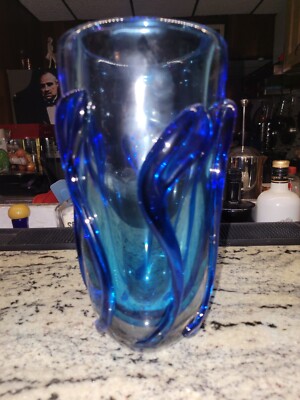 Exceptional Very Large/Heavy MCM Murano Glass vase attributed to Gino Cenedese