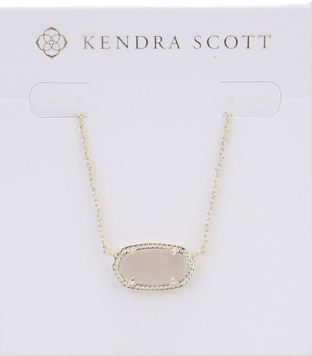 Kendra Scott Krista Gold Bow Short Pendant Necklace in White Mix