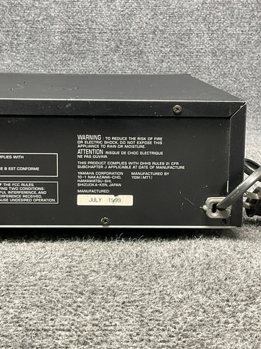 Yamaha CD Player π΅ CDC-505 5-Disc Digital Audio π Natural Sound Black - Picture 9 of 15