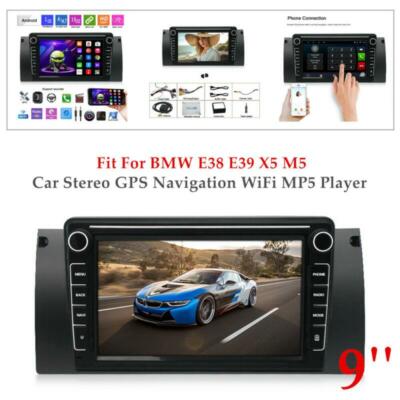 For BMW E38 E39 X5 M5  9Inch Android 9.1 Car Stereo GPS Navi WiFi FM MP5 Player