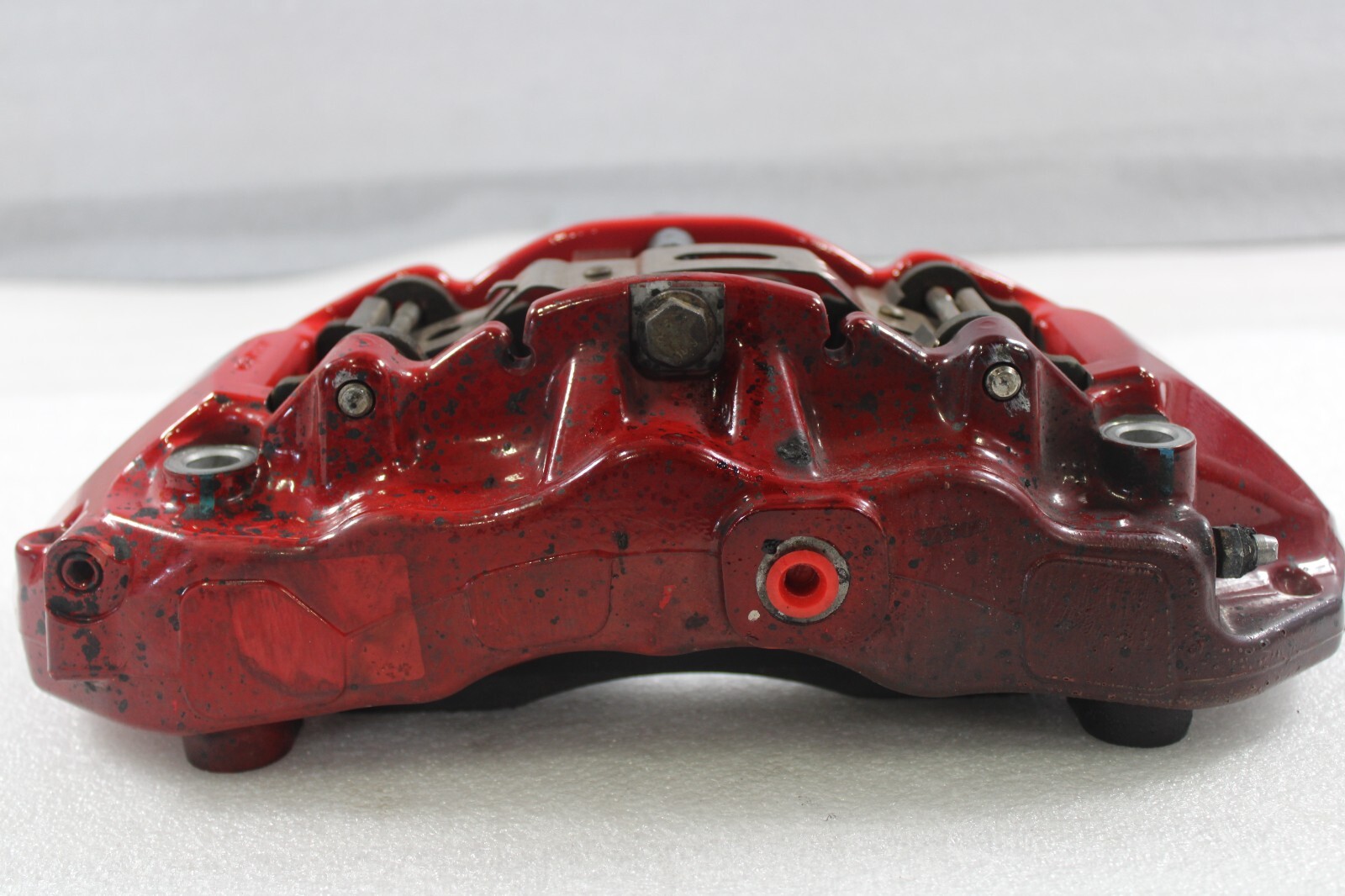 Ferrari California, LH, Front CCM Brake Caliper, Red, Burn Dmg, Used, P/N 251510